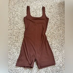 Brown Sleeveless Romper